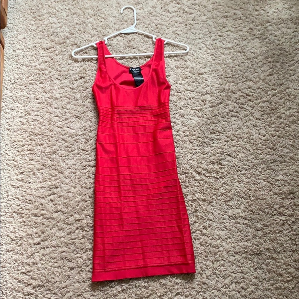 Red Bebe Bodycon Dress